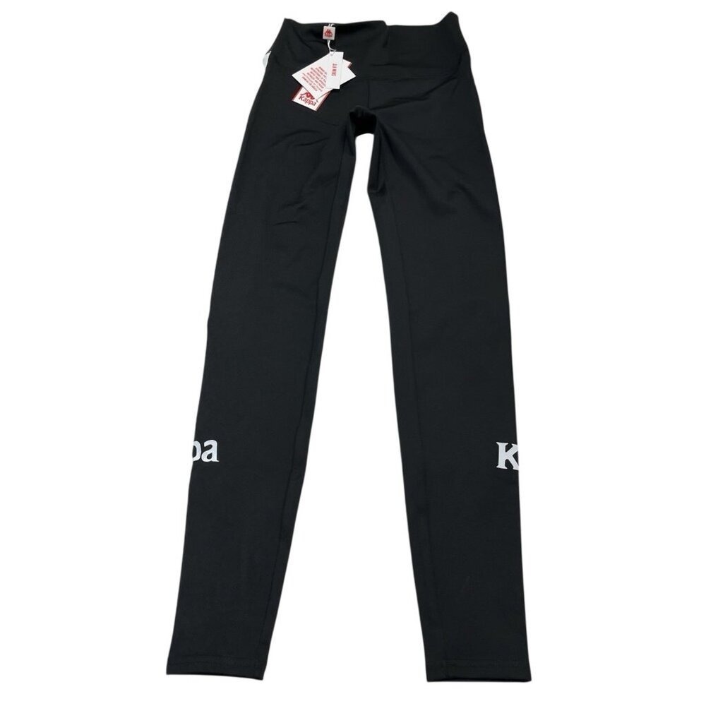 Kappa Leggings Skin Fit Delina Jet Black Size S Athletic Athleisure Casual - Picture 4 of 13